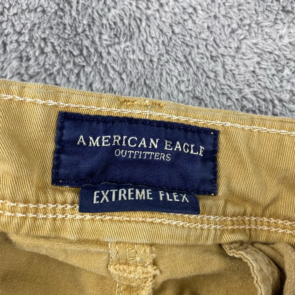 American Eagle Extreme Flex Slim Straight Pants Mens 30x27 Tan